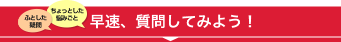 早速、質問してみよう！